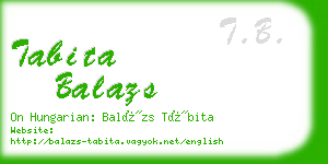 tabita balazs business card